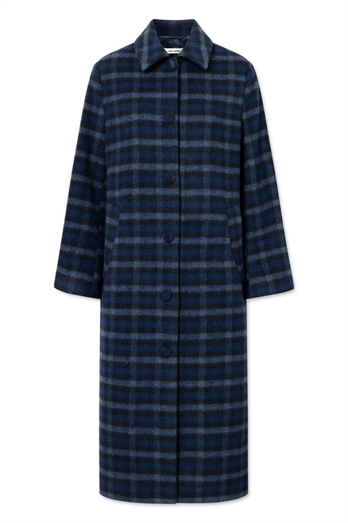 NUE NOTES HELSINKI COAT NAVY CHECK